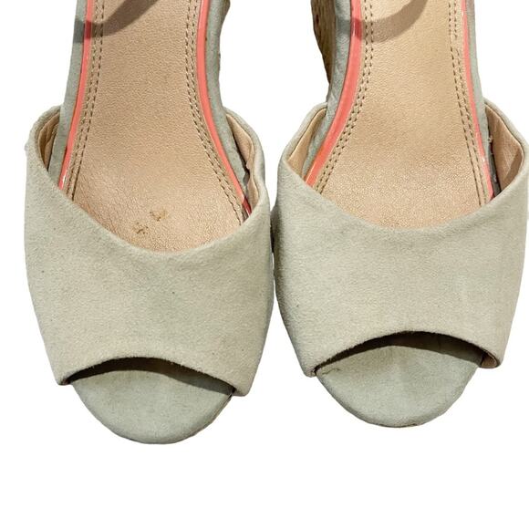 Splendid Women Wedges Ganes Seafoam Green Espadrille Size 7.5 and 3.5” Heel - Picture 1 of 5
